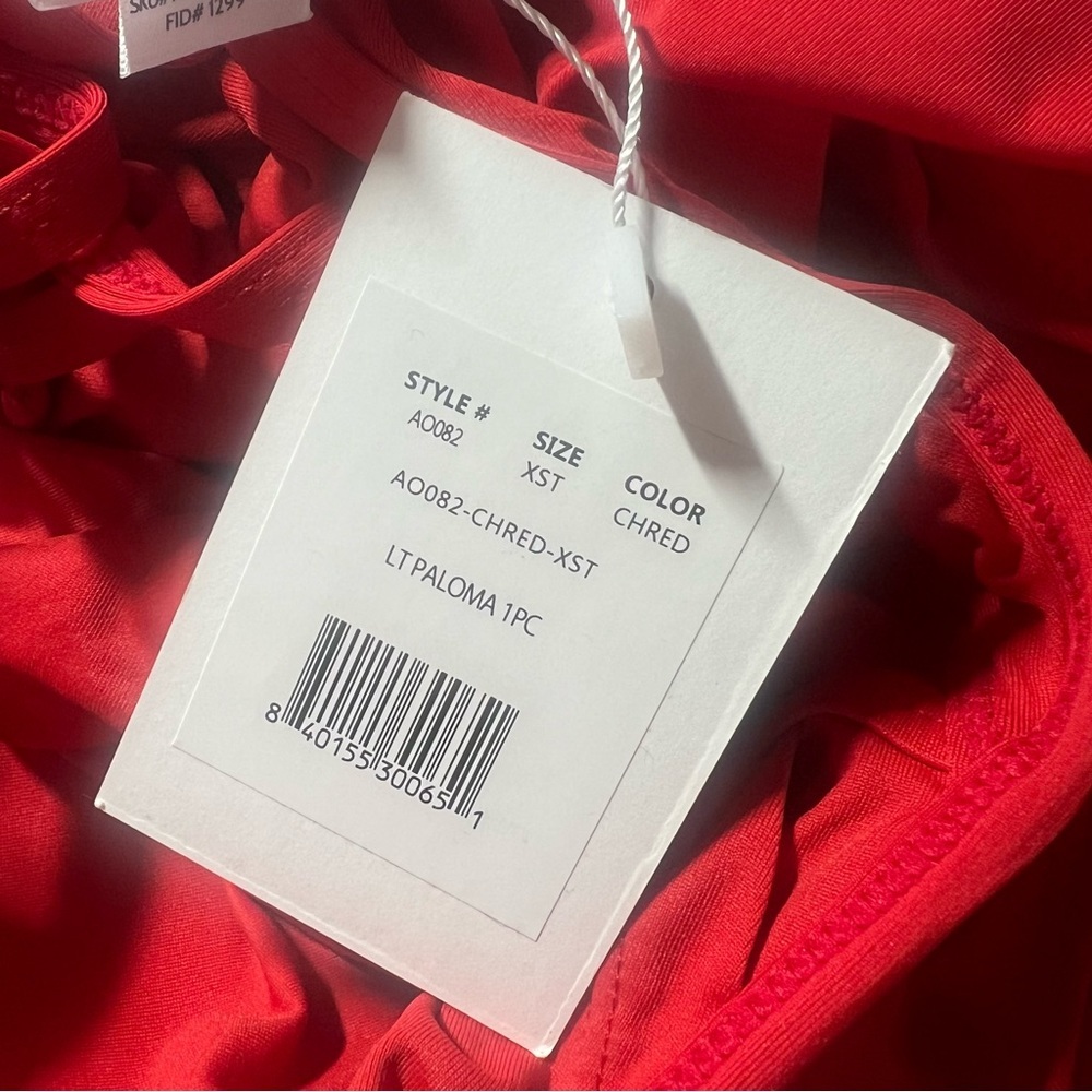 NWT Andie Swim The Paloma One Piece Swimsuit Flat Cherry Red Size XS TALL XST - Picture 11 of 11